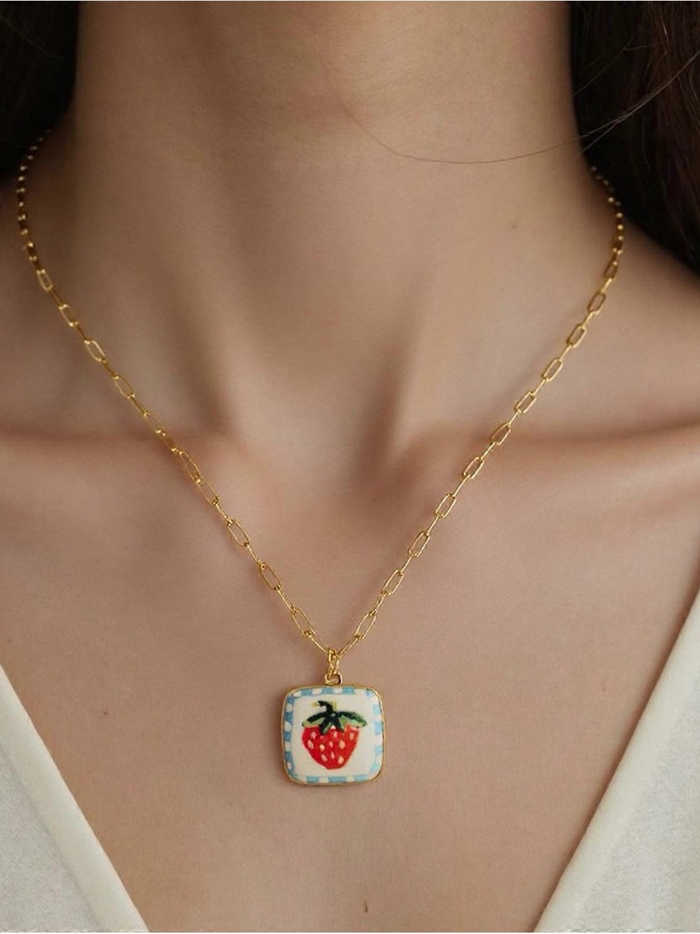 Strawberry necklace #2745